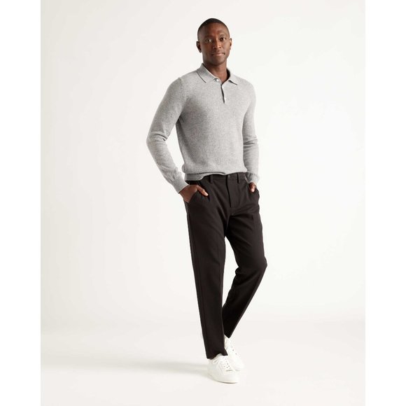 Quince Mens Ultra-Stretch 24/7 Smart Chino Pants Drawstring Pockets Black 32x30 - Picture 1 of 7